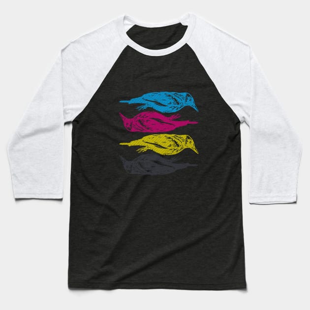 Ravens CMYK Baseball T-Shirt by Exosam